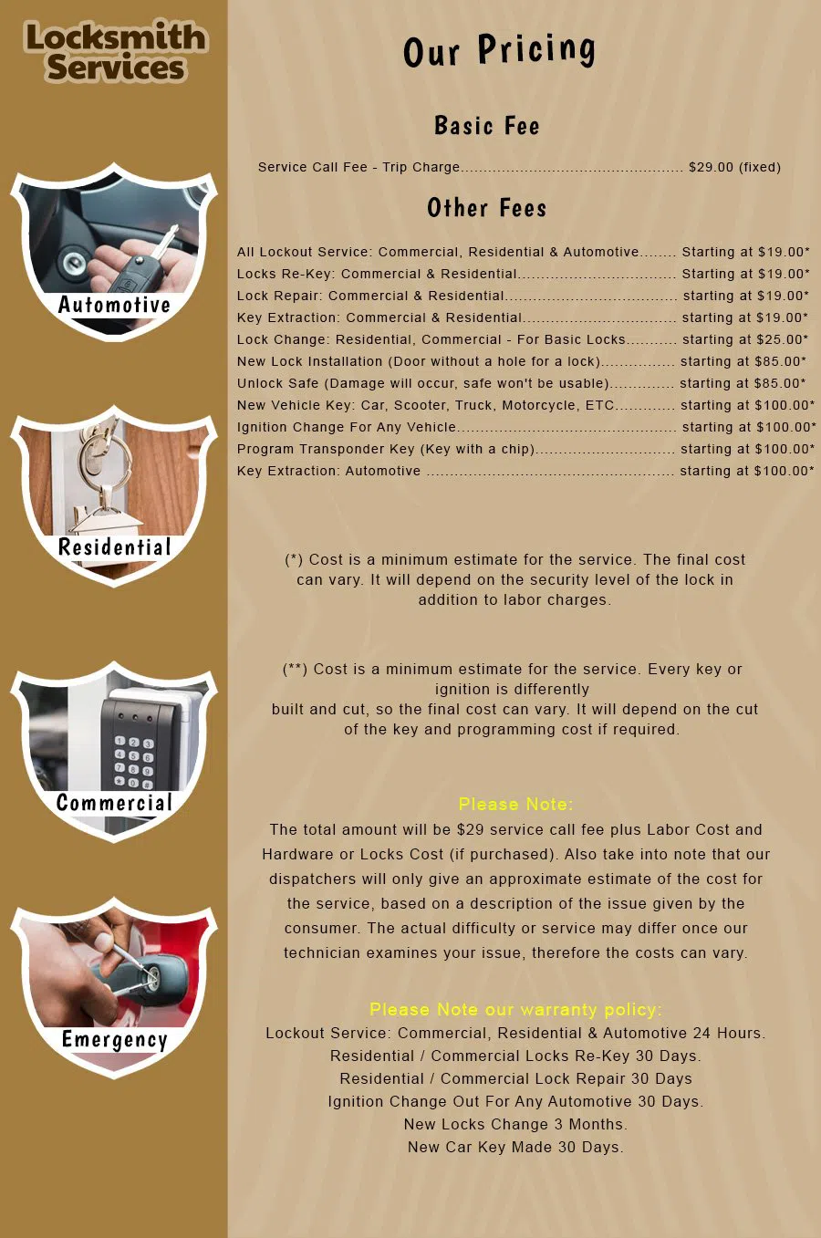 Oakland FL Lock Key Store Oakland, FL 407-986-9472